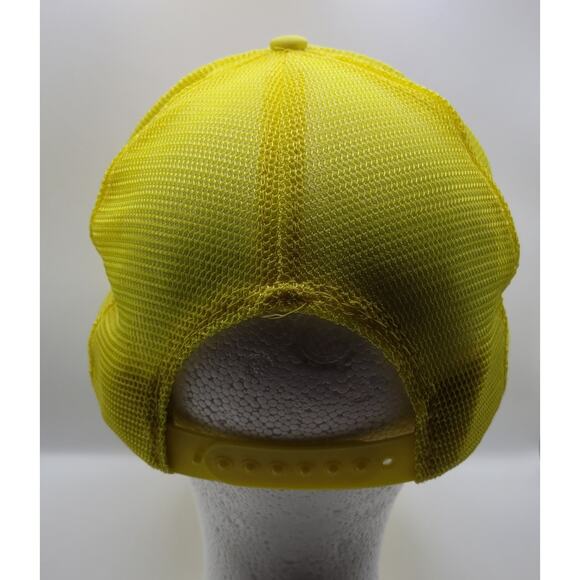 Vintage Advance Auto Parts Hat Cap Snapback Yellow Trucker PDQ Logo Patch 80's - Picture 12 of 16